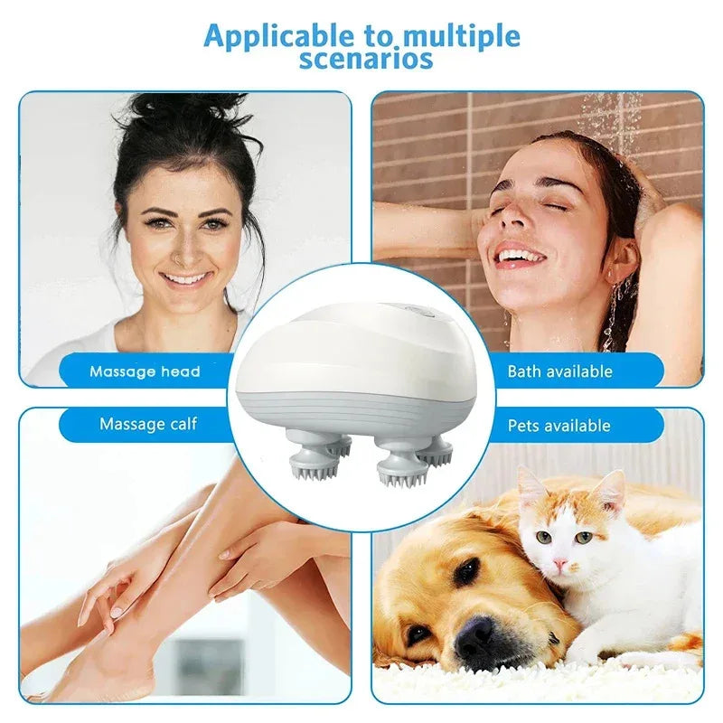 Deep Scalp Massager Head Cleaning Massager Also Suitable for Pets Electric Massage Tool Washable and Portable Health gadgets Spa