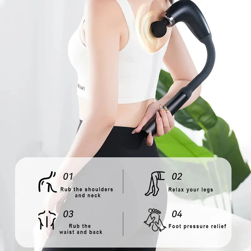 2025 New Smart Fascia Gun Electric Massager Massage Hammer Electric Fascia Gun Home Handheld Hammer Back Artifact Christmas Gift