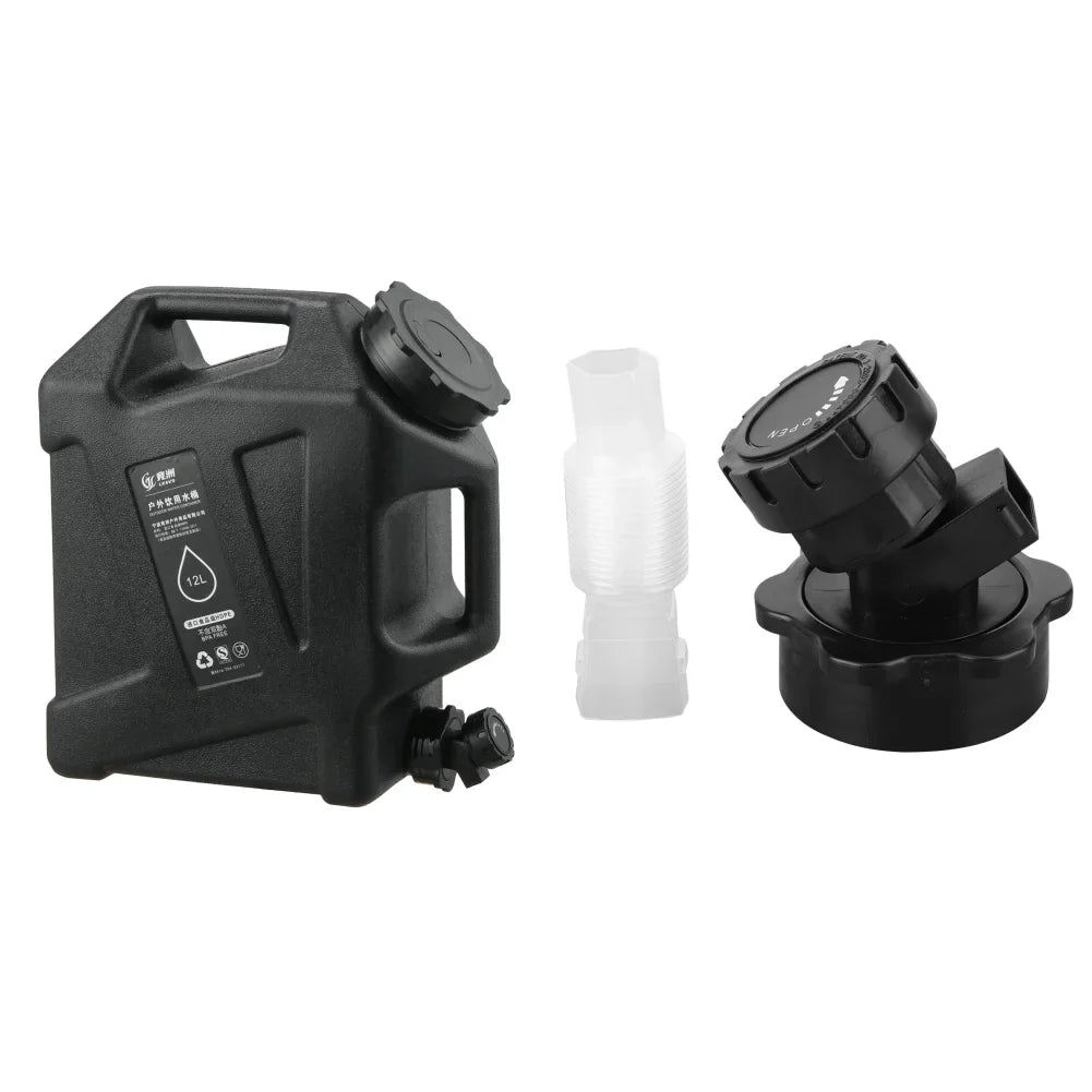 12L/10L Portable Camping Water Jug with Faucet Water Tank for Car Drinking Carrier Camping Large Capacity Water Storage Bucket