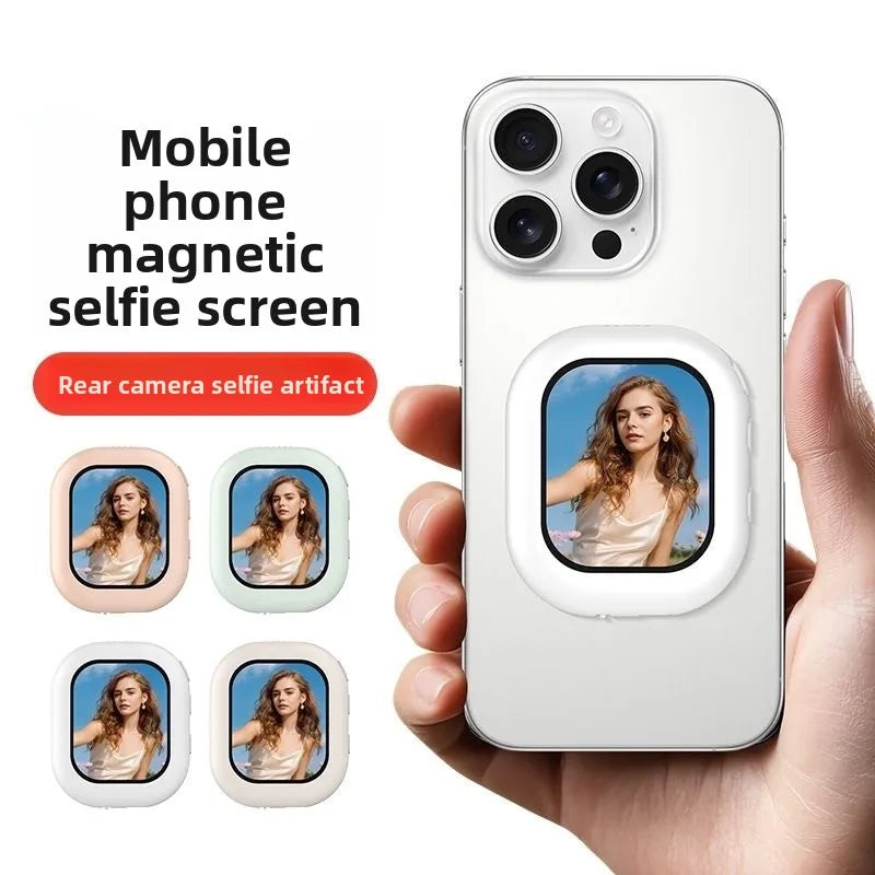 Wireless Magnetic Phone Screen Projector for iPhone Android Auto Selfie Photography Mirroring Streaming Media Device