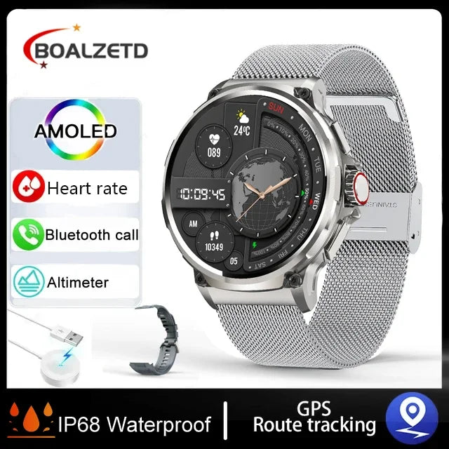 1.85-inch Ultra HD 710Mah Bluetooth Call GPS Sports Fitness Tracker For IOS HUAWEI Original Smart Healthy watch Men smartwatch