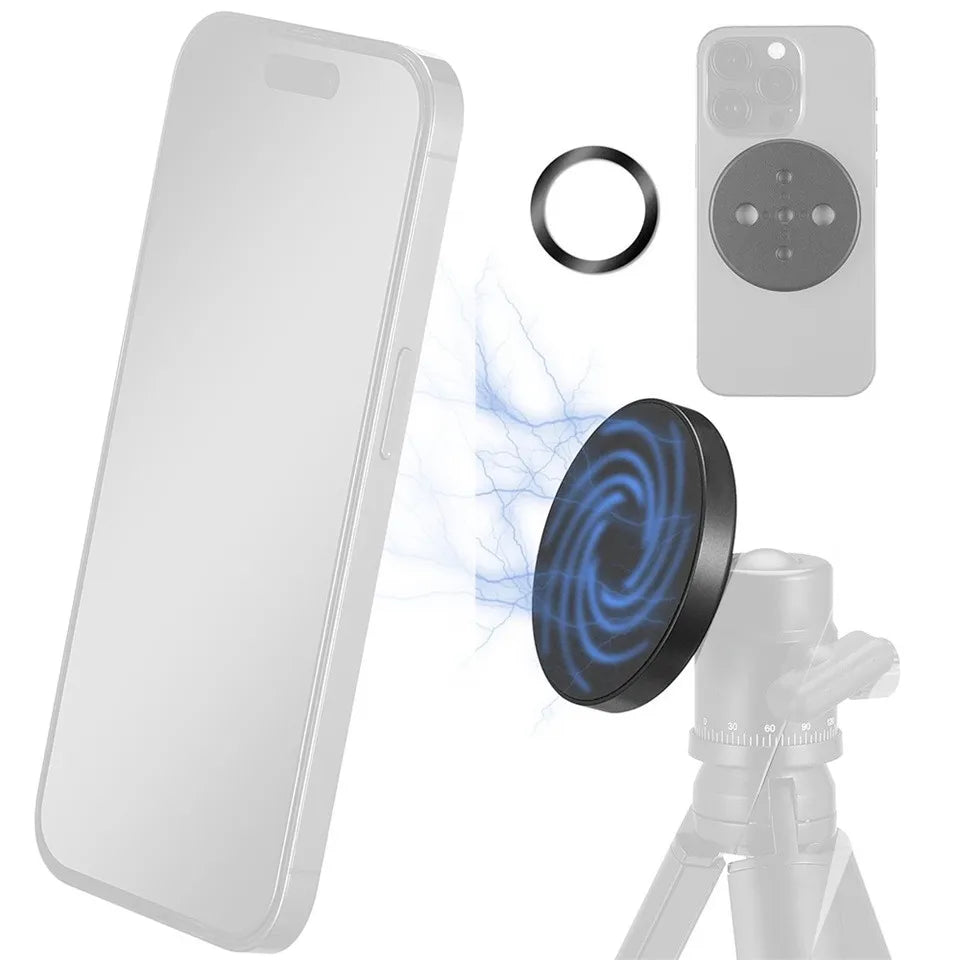 Magnetic Phone Holder for Magsafe to 1/4'' & 3/8'' Arri Holes Tripod Mount Adapter for iPhone Samsung Huawei Xiaomi Smartphone