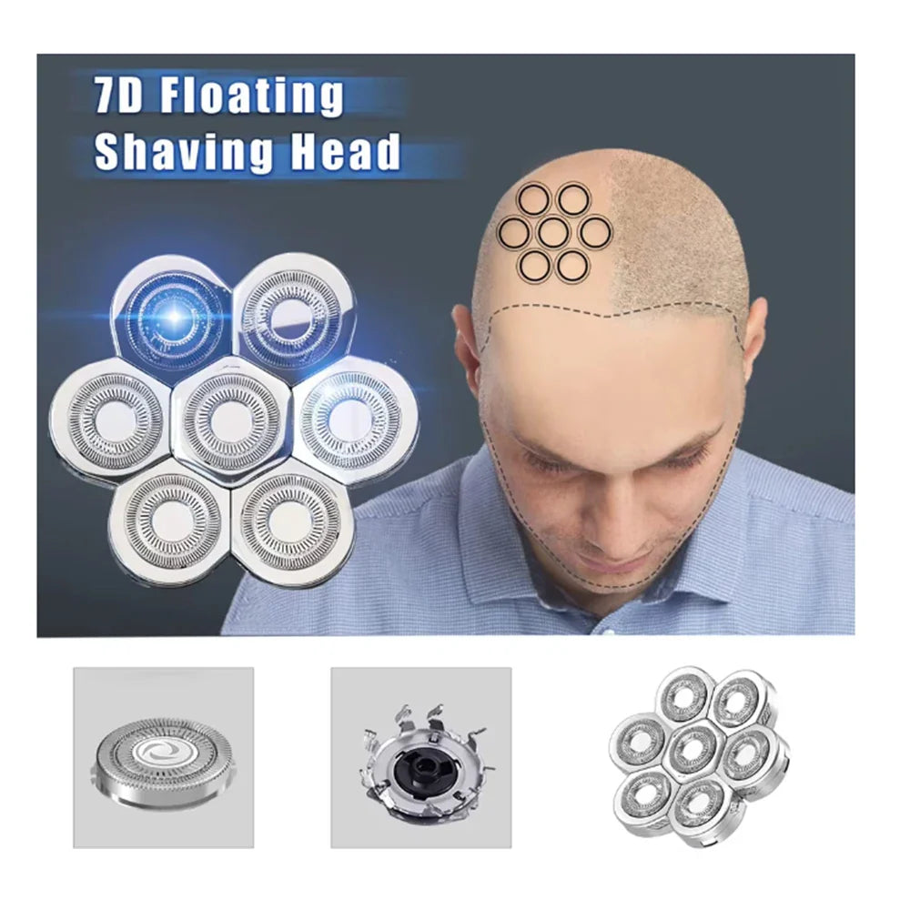 Replaceable Electric Shaver Head And Nose Trimmer Hair Clipper Head Spare 3D 4D 5D 6D 7D 8D 9D Floating Cutter Razor Beard Head
