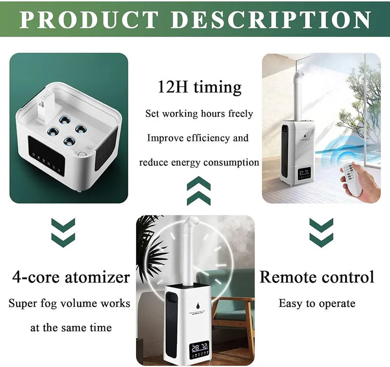 Industrial humidifier large capacity fog disinfectant sprayer large commercial supermarket vegetable and fruit preservation 110V