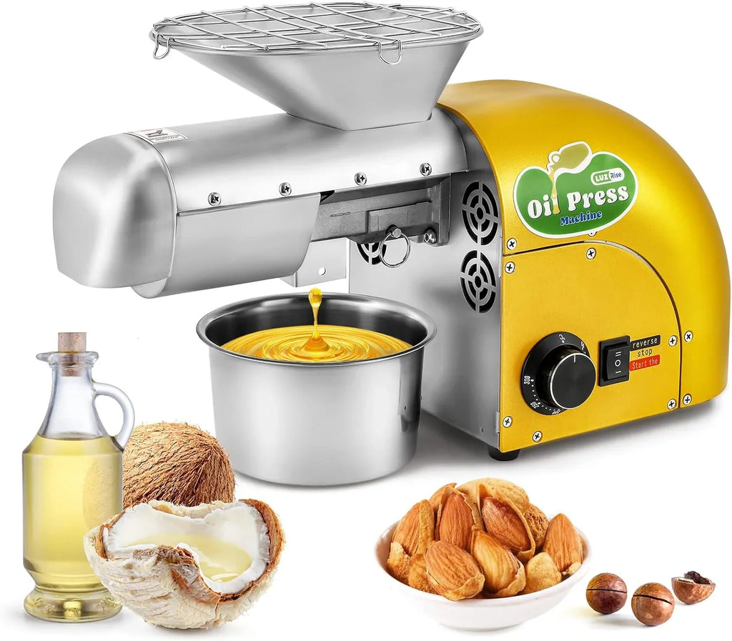 New Stainless Steel Oil Press Machine Commercial Home Oil Extractor Expeller Presser Press Press Hydraulic Sunflower Oil Press