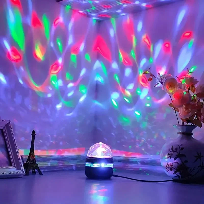 1/3PCS LED Starry Night Light Remote Control Rotating Star moon Projection Lamp USB Plug-in Magic Ball Stage Atmosphere Decor