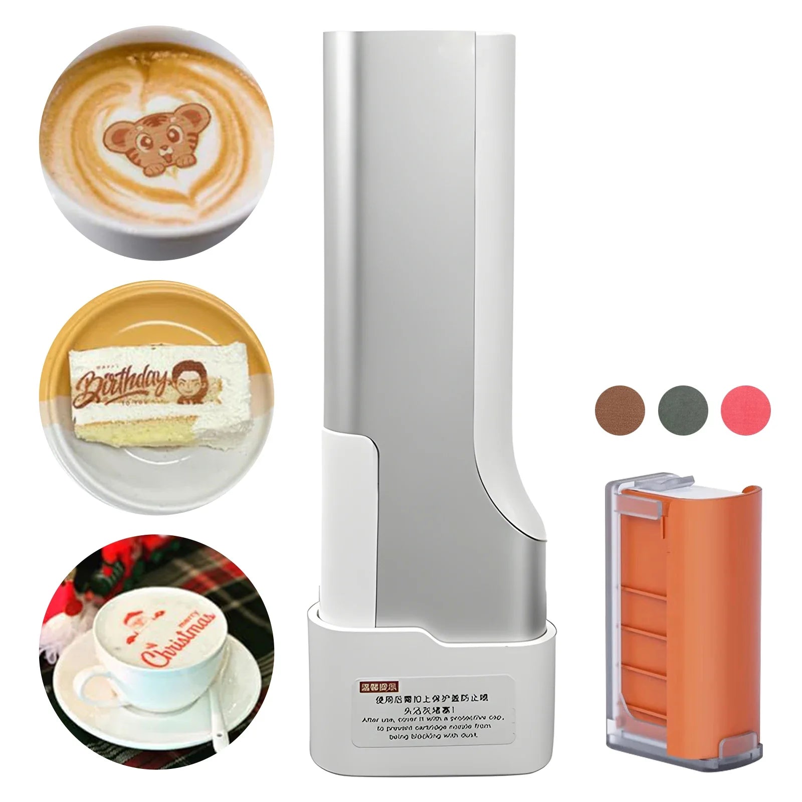 DIY Food Printer Portable Inkjet Coffee Latte Printer WiFi PrintLab APP Control Edible Food Printer Macaron Cookie for Cafes