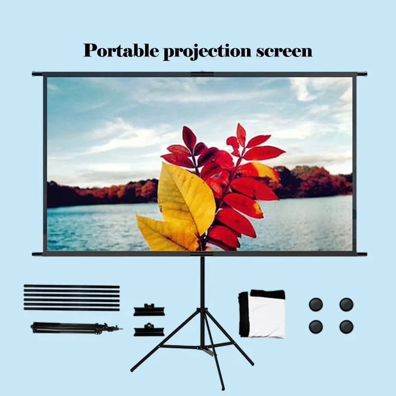 Single triangle bracket projection screen, easy to install, suitable for projection use in bedrooms, offices and other occasions