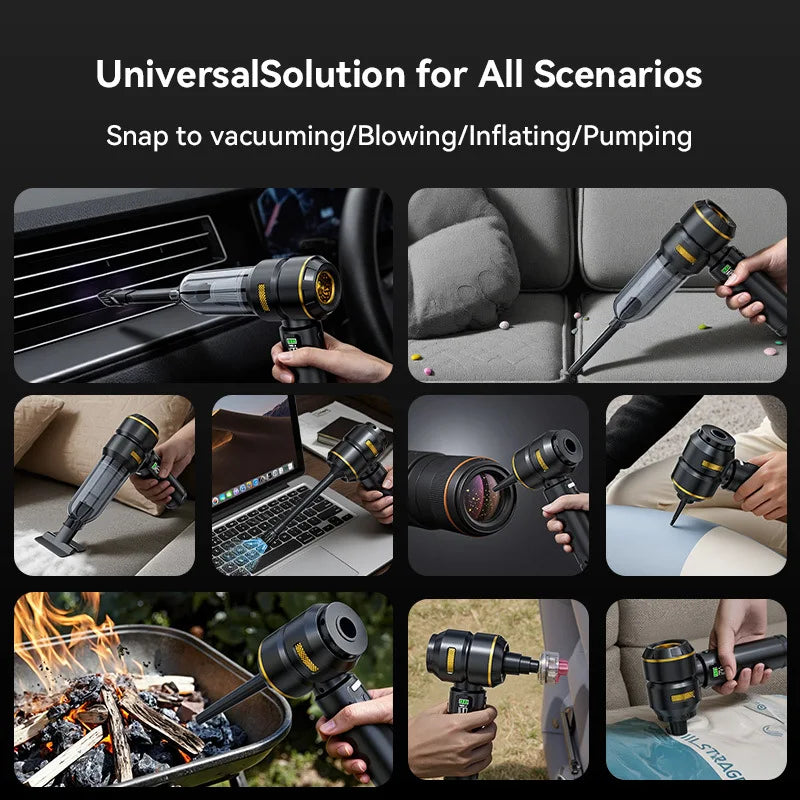 Car Vacuum LEDlamp Cleaner Powerful Mini 98000PA Cordless Portable Vacuum Cleaner for Home Appliance Handheld Blower Car Cleaner