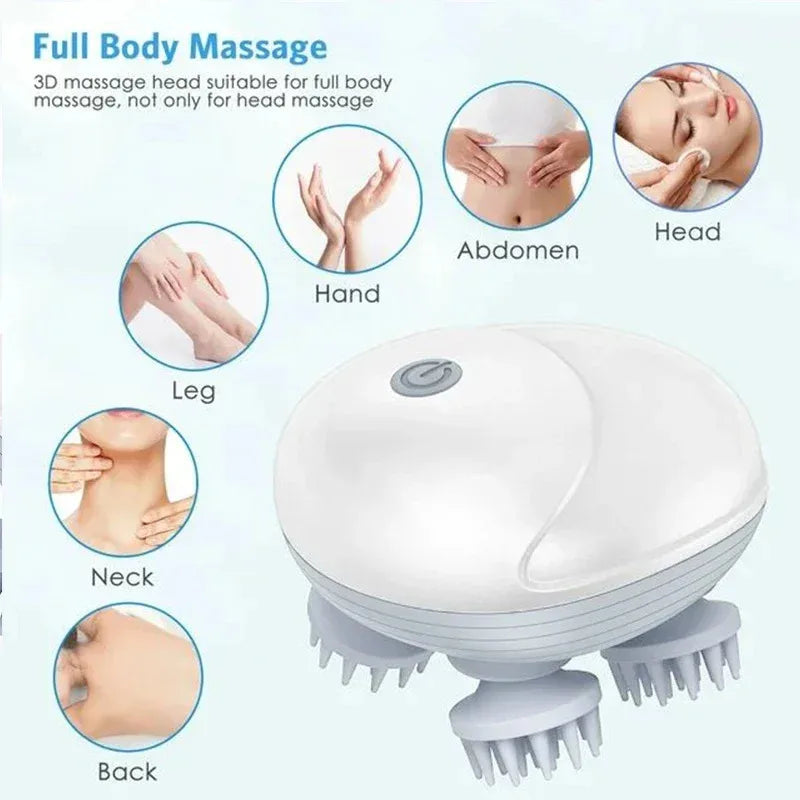 Deep Scalp Massager Head Cleaning Massager Also Suitable for Pets Electric Massage Tool Washable and Portable Health gadgets Spa