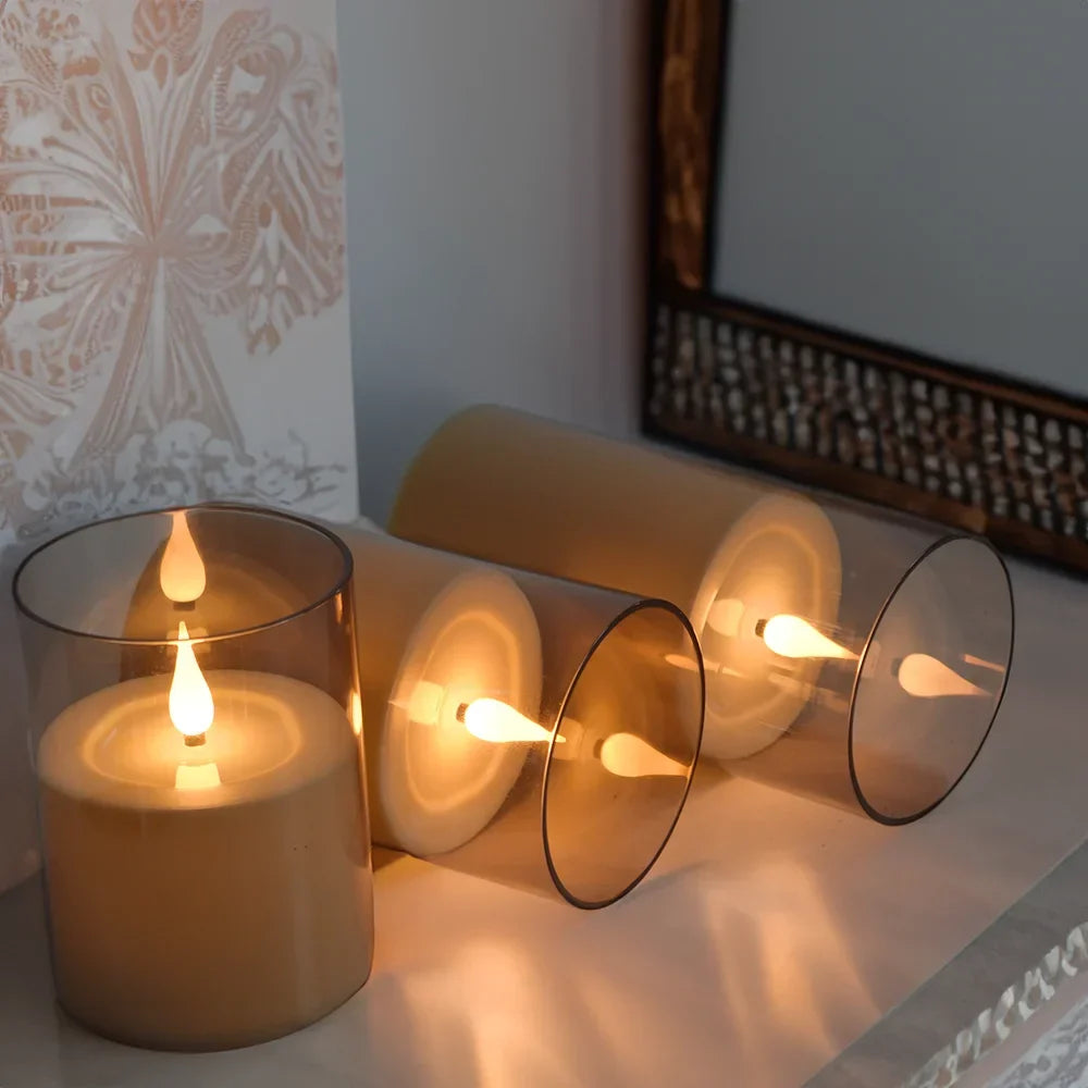 LED Flameless Candles Battery Operated LED Light with Remote Timer Holiday Party Candles for Home Room Decor Wedding Gift