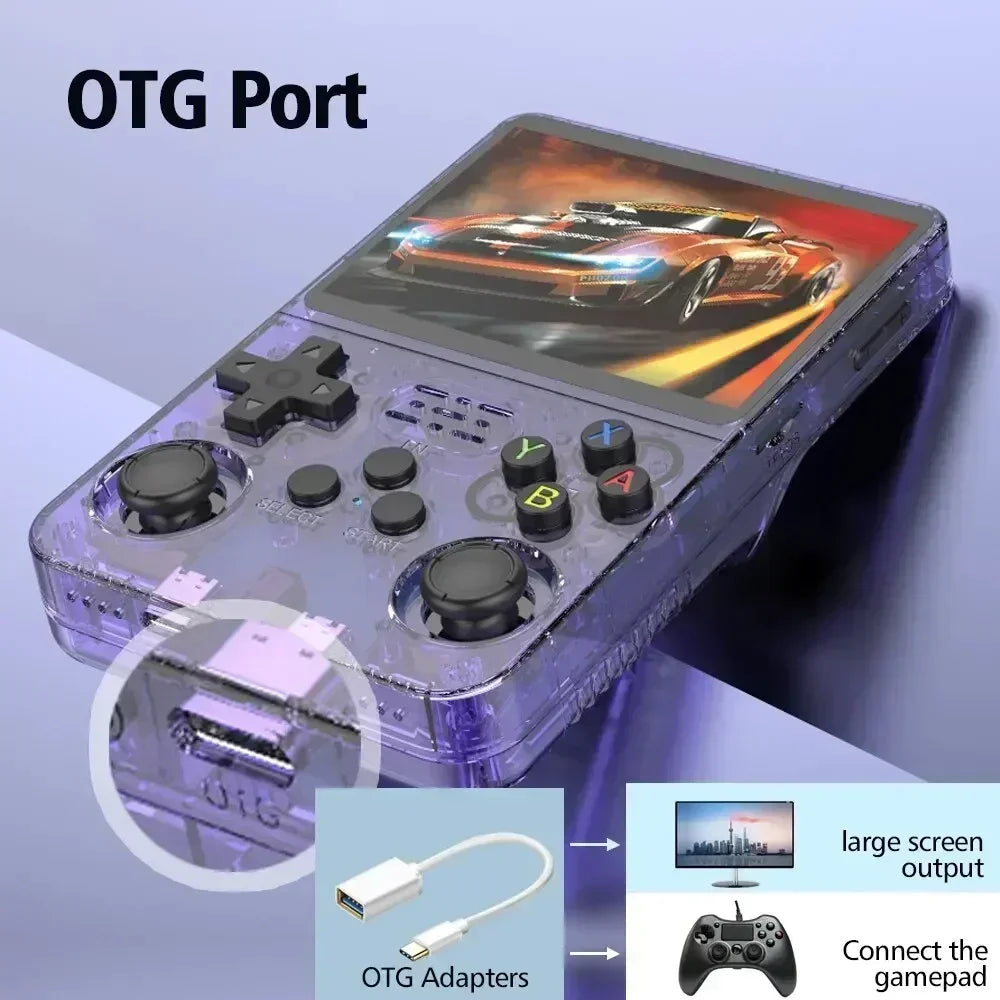 Linux System Open Source R36S Retro Handheld Video Game Console 3 5 Inch IPS Screen Portable Pocket Video Player 64GB 128GB Game