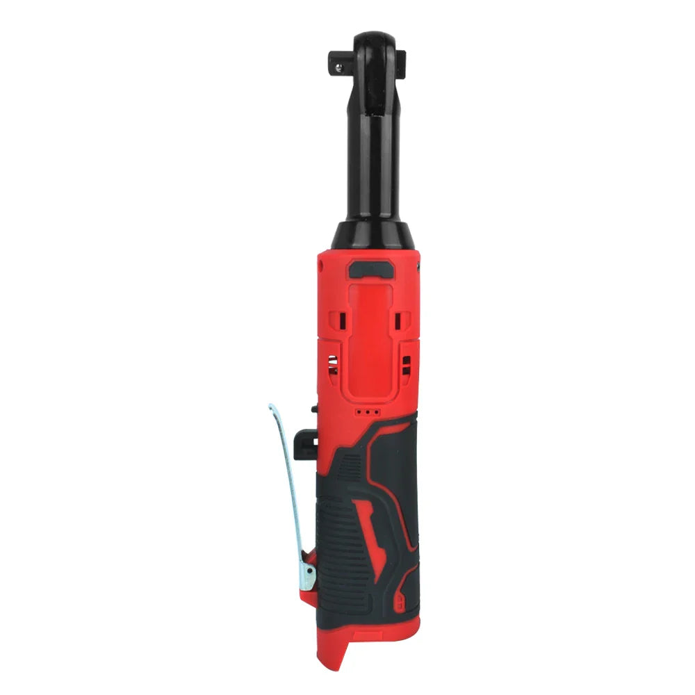 Extended 18V Electric Ratchet Cordless 90 Degree Right Angle Torque Lithium-Ion Wrench Auto Repair Tool Set