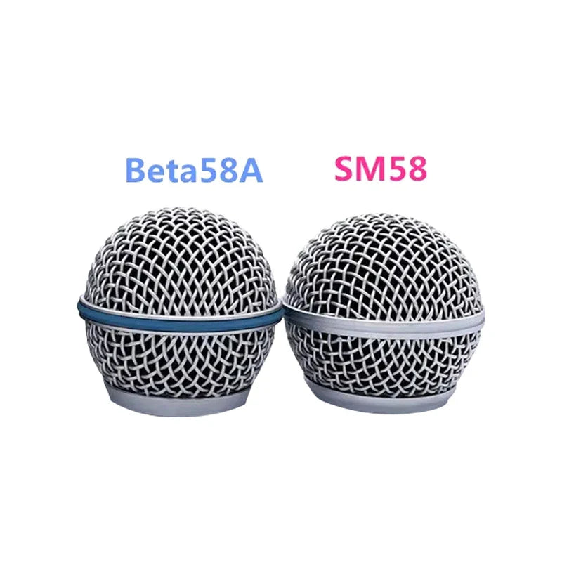 Mesh Ball Head Wired Wireless Microphone Grille Microphone Replacement Head Steel Shure SM58 Beta 58A