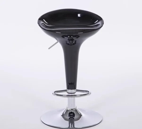 Adjustable Height Swivel Bar Stool Counter Chair PU Leather Backrest Footrest Modern Minimalist Kitchen High Stool