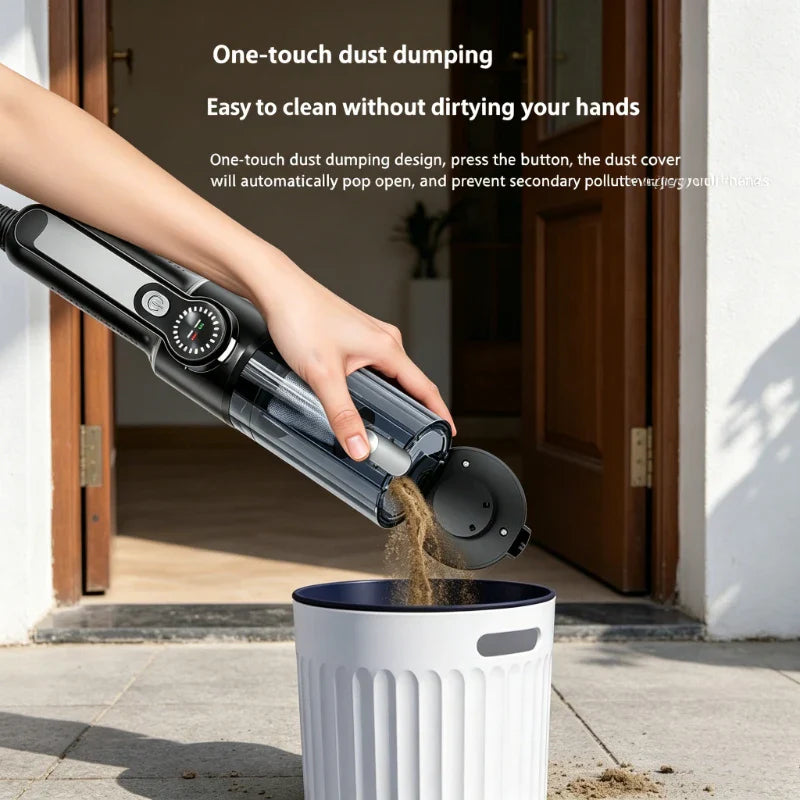Car vacuum cleaner wireless one-button dust dump high-power portable vacuum cleaner large suction mini handheld vacuum cleaner