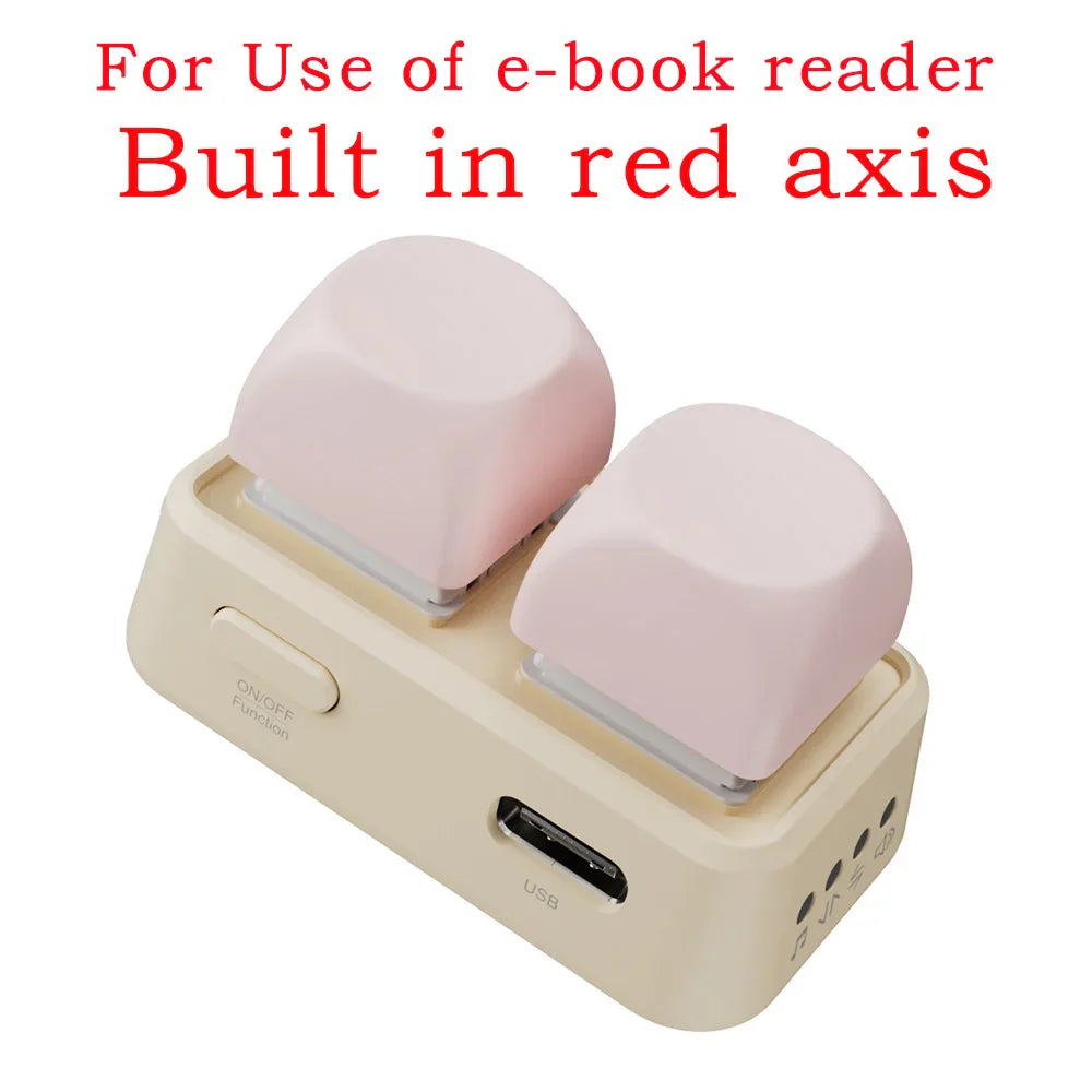 New Keypad Dual Button E-book Page Turner For Tablet Mobile Phone Blue Tooth Remote Control Swipe Short Videos For Android/IOS