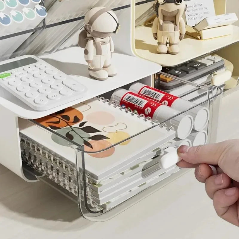 Slant plug pen holder office desk stationery desktop models organizer compartment storage capacity miscellaneous shelves