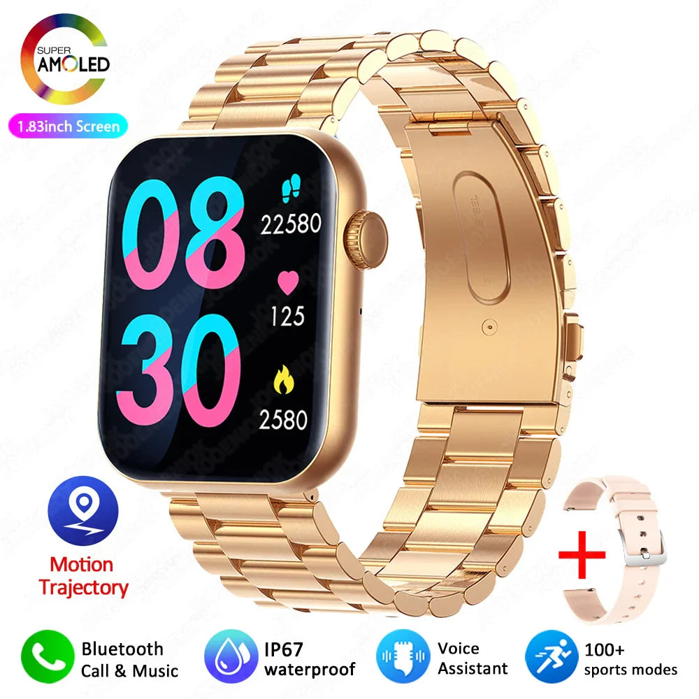 2025 New Sports Smart Watch Men Full Touch Screen Heart Rate Bluetooth Call 1.9 inch AI Voice IP68 Waterproof Smartwatch Women