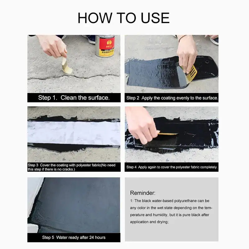 300g Water-Based Polyurethane Waterproof Coating Exterior Wall Roof Leak Repair Eco-friendly Material
