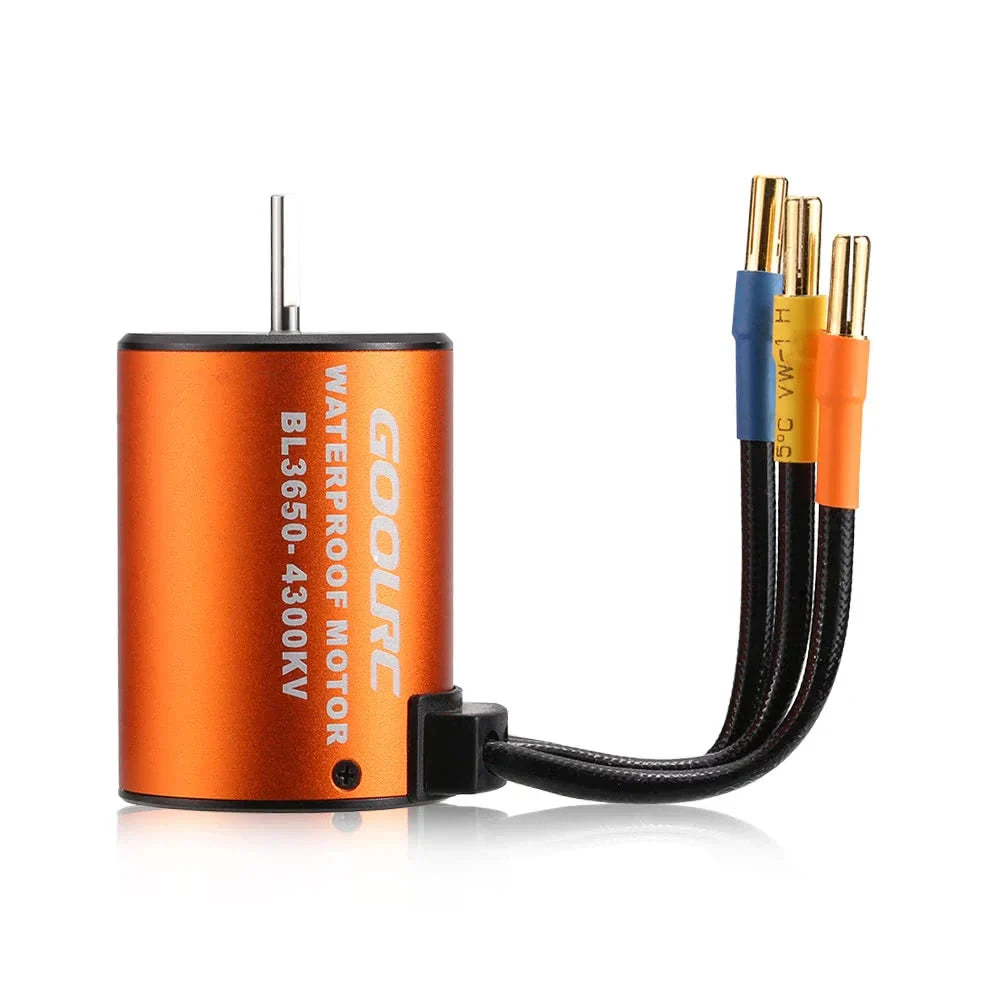 GoolRC Upgrade Waterproof 3650 4300KV Brushless Motor with 60A ESC Combo Set for 1/10 RC Car Truck