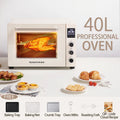 SUNATUR Home Electric Oven 40L 1800W Convection Hot Air Circulation Oven Multifunctional Pizza Cake Bread Baking Machine