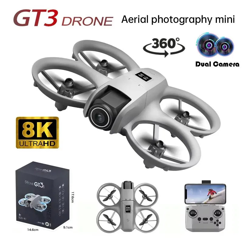 5G 8K GPS Professional HD Aerial Photography Light Remote Control Aircraft Optical Flow Quadcopter High Quality GT3 MAX Drone