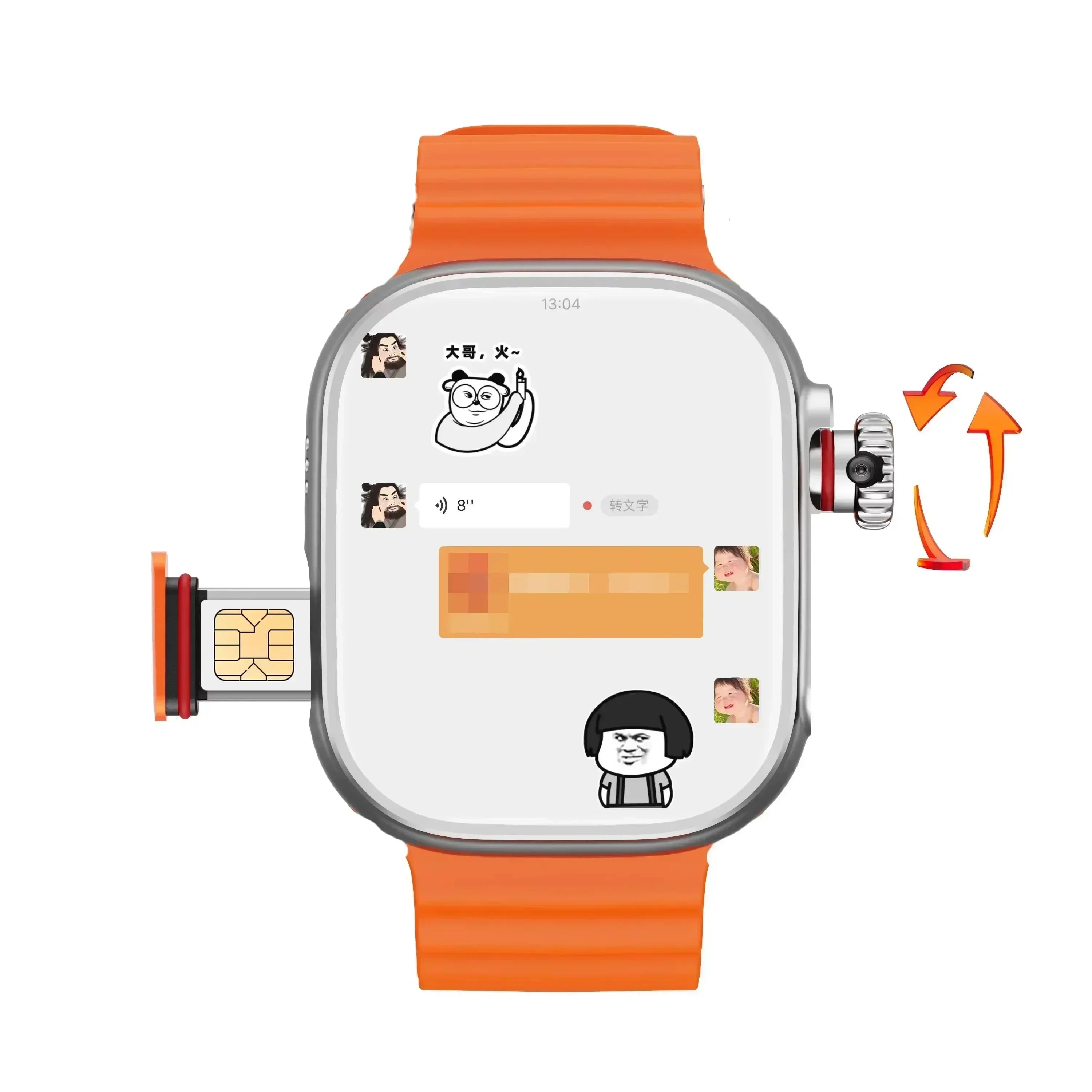 4G full network Android smart watch CDS9 with Wifi GPS SIM card Rotating camera Heart rate monitor Sports monitoring Google Play