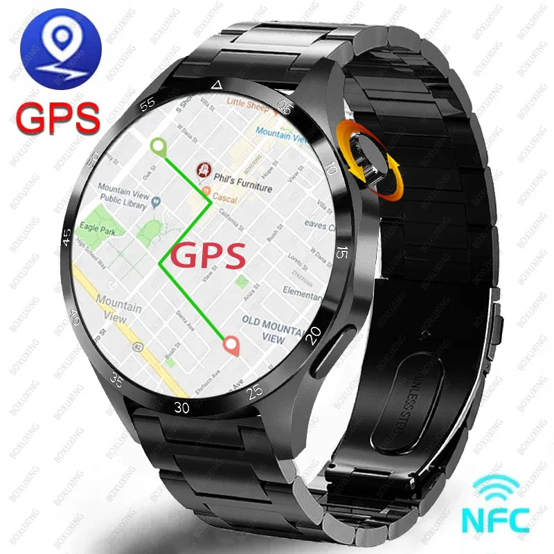 2026 New Smart Watch Men Women 1.52"HD AMOLED Screen GPS Motion trajectory Heart Rate Bluetooth Call 100+Sports Modes SmartWatch