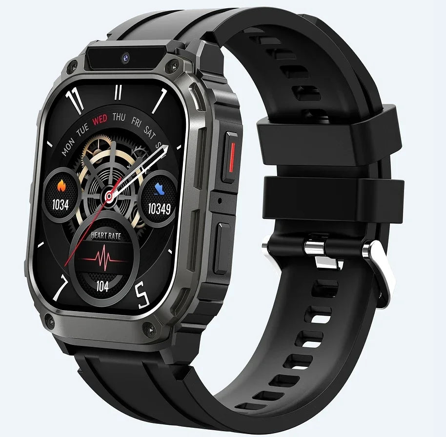 Q80 New 750mAh Battery Smart Watch 1.955 Inch AMOLED Screen Men Outdoorsports Watch Waterproof Bluetooth Call Sports Smartwatch