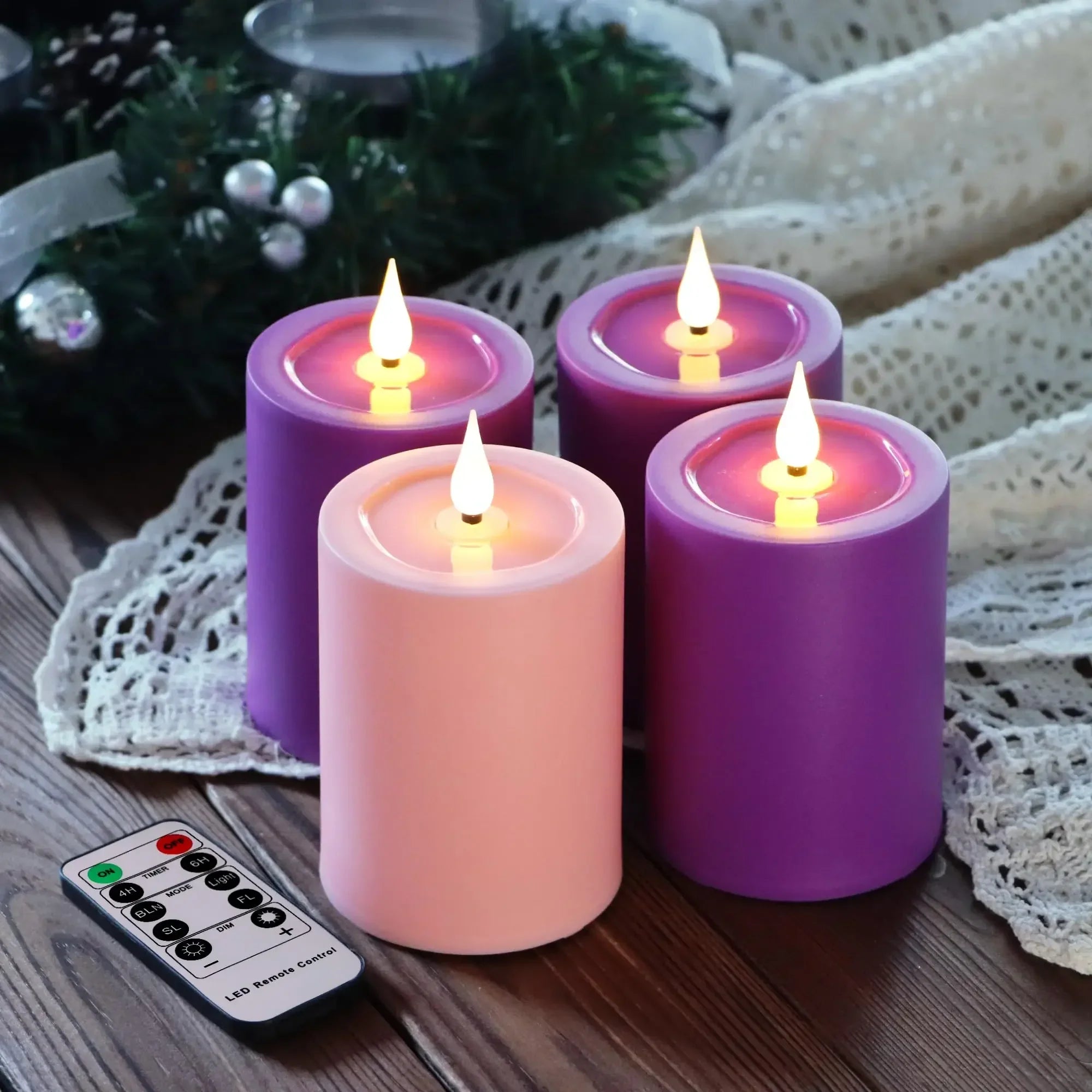 LED Flameless Candles Battery Operated LED Light with Remote Timer Holiday Party Candles for Home Room Decor Wedding Gift