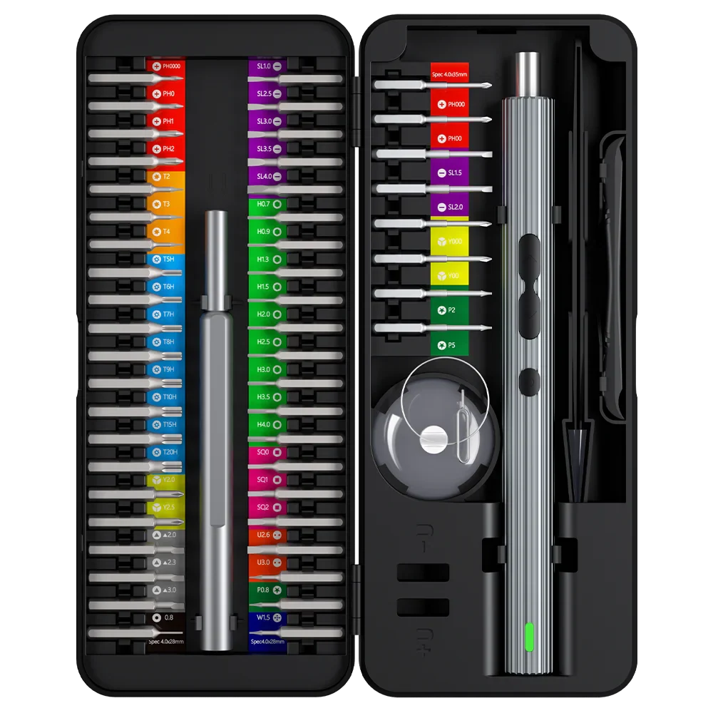 62/6 in 1 Electric Screwdriver Set Precision Handle Portable Power Tool Kits Wireless Cordless Small Bits for Phone Watch Repair