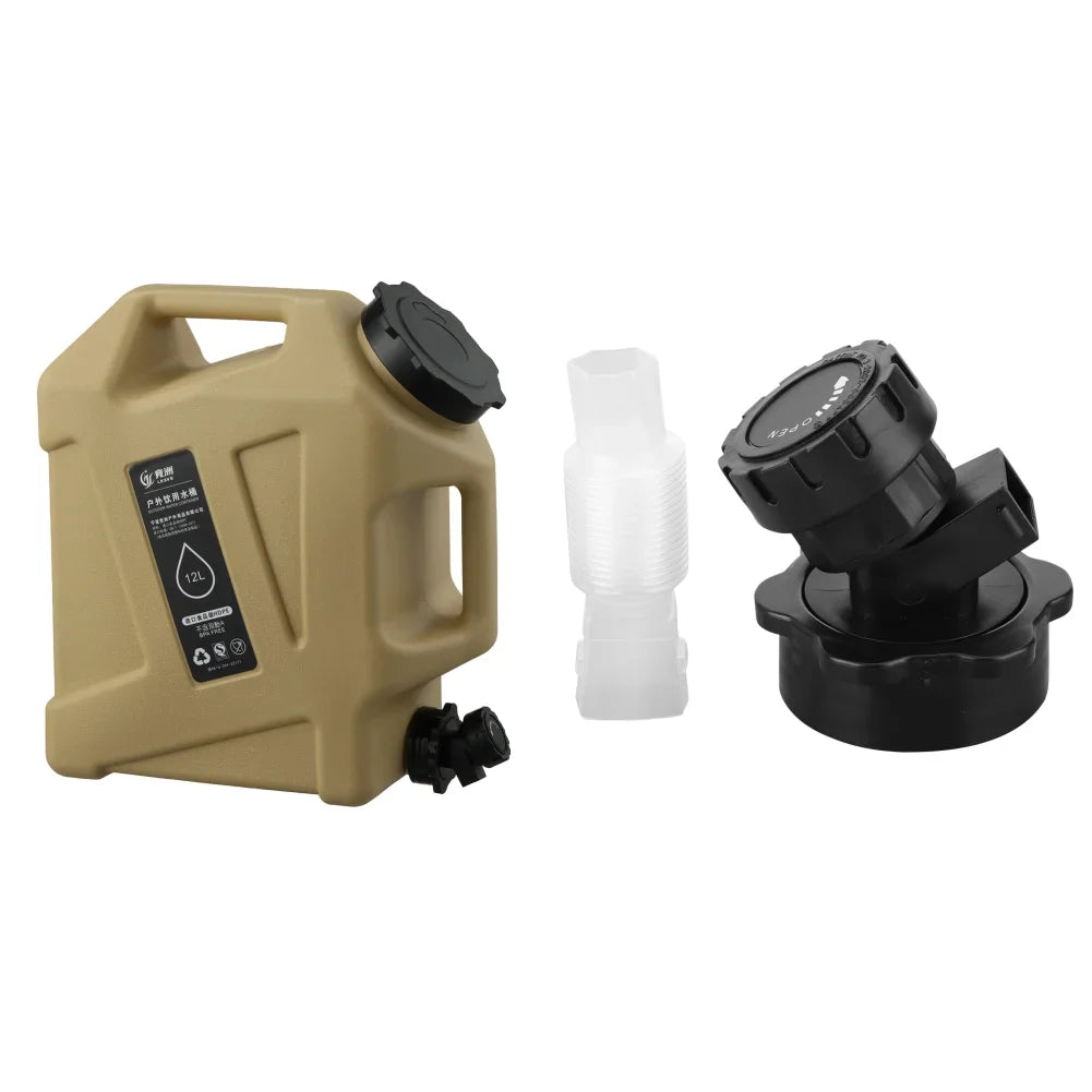 12L/10L Portable Camping Water Jug with Faucet Water Tank for Car Drinking Carrier Camping Large Capacity Water Storage Bucket