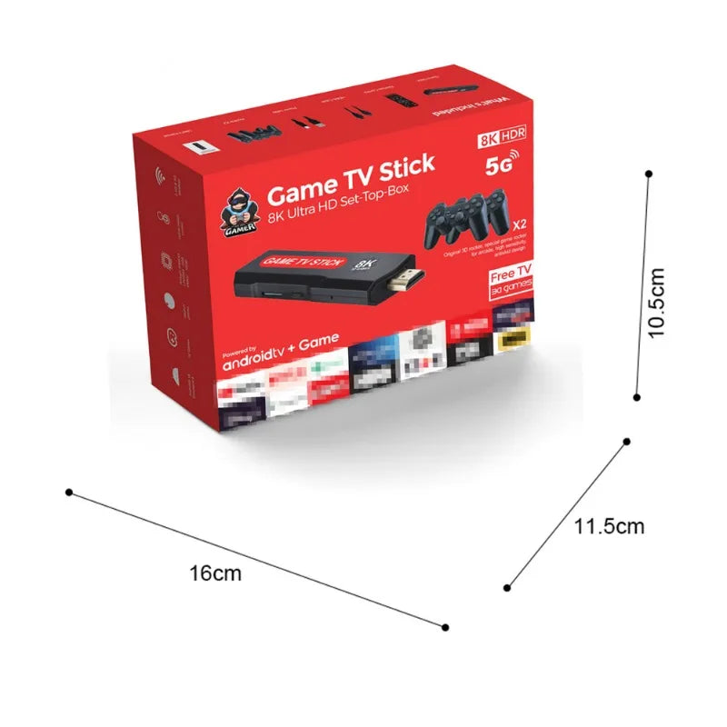 X2 PULS TV Game Stick Video Game Console Dual Wireless Controller TV Game Stick 8K Retro Classical Game Retro Game For PSP/PS1