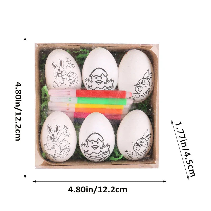 2026 DIY Hand-Painted Easter Eggs, Easter Home Décor, Creative Easter Gift for Easter Party