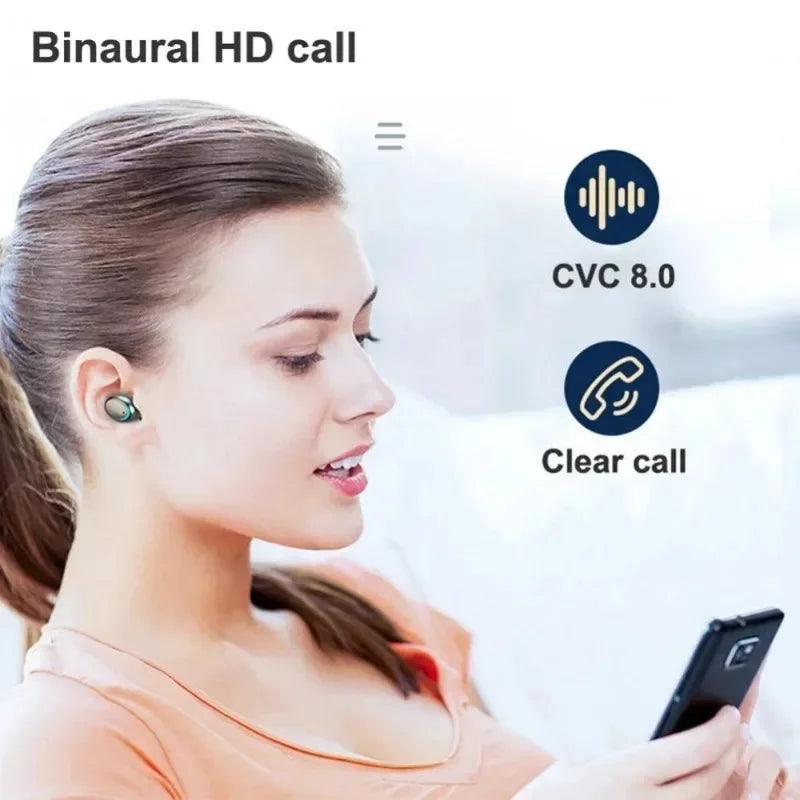 F9-5C TWS Earphone Digital Display Sports Outdoor Headset Noise Reduction Hands-free Calls Bluetooth-Compatible 5.3 Headphone