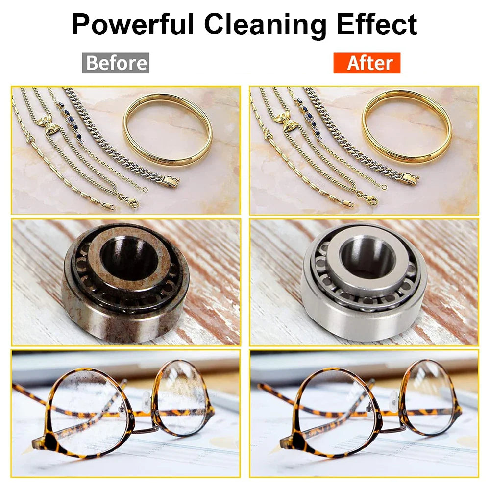 Ultrasonic Cleaner 35W High Frequency Ultrasonic Glasses Cleaning Machine for Jewelry Watches Denture Tool Ultrasonic Washing