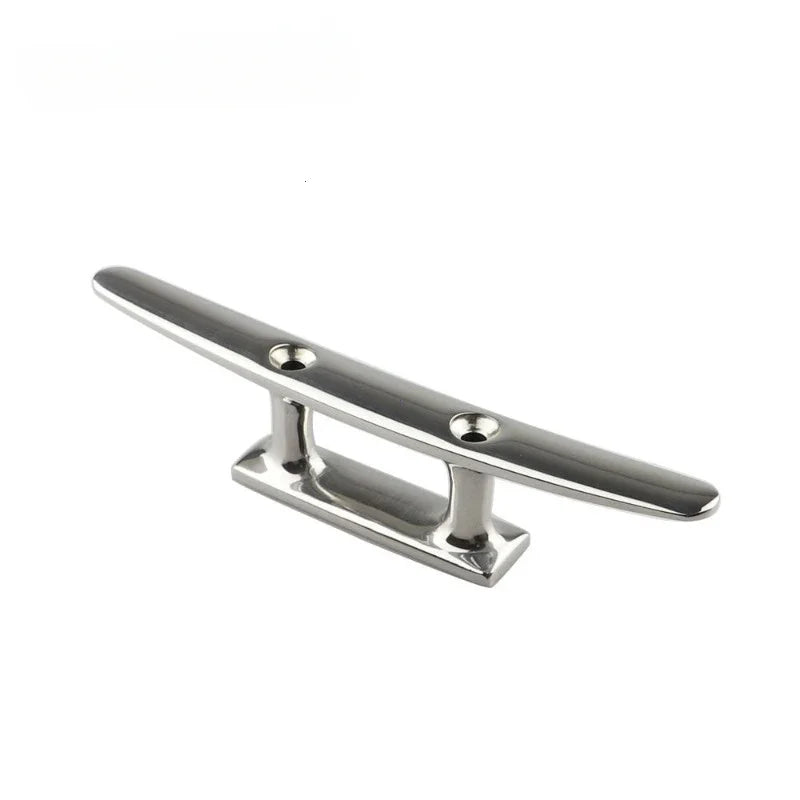 1Pc 4" 5" 6" 8" Combo Mooring Cleat 2 Hole 316 Stainless Steel Polished Boat Cleats for Marine Boat Deck Rope Tie Yacht