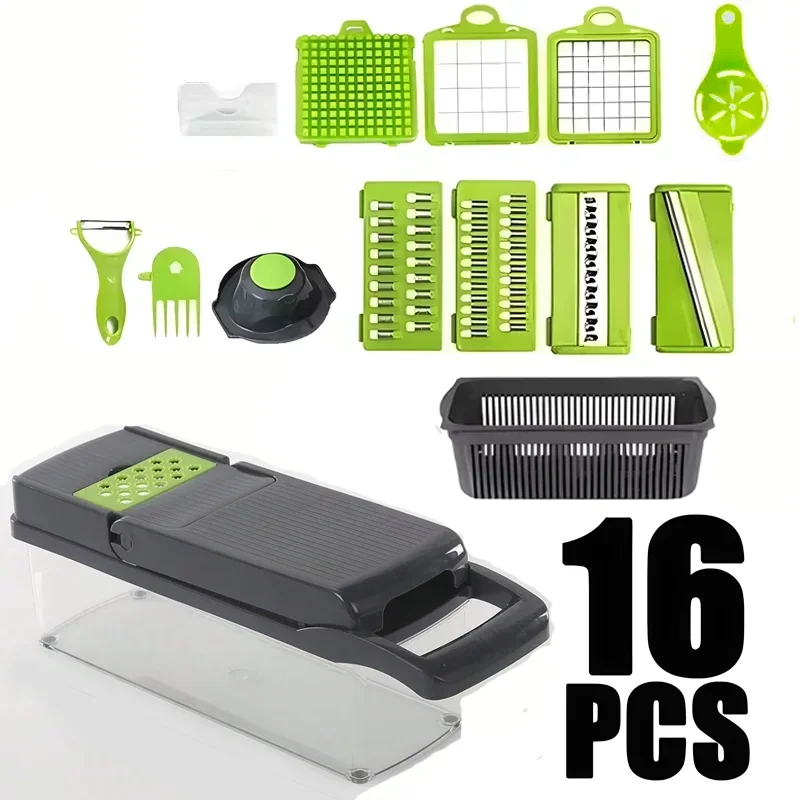 5-in-1 Food Chopper Suitable for Handheld Slicers, Dicers, Graters Multifunctional Vegetable Chopper Kitchen Tool