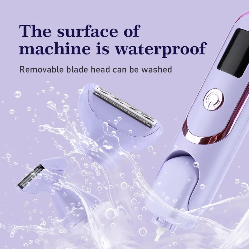 5 in 1 Electric Razor for Women Shaver Lady Shaver Body Hair Trimmer for Armpit Bikini Arm Leg Face Mustache Portable Painless