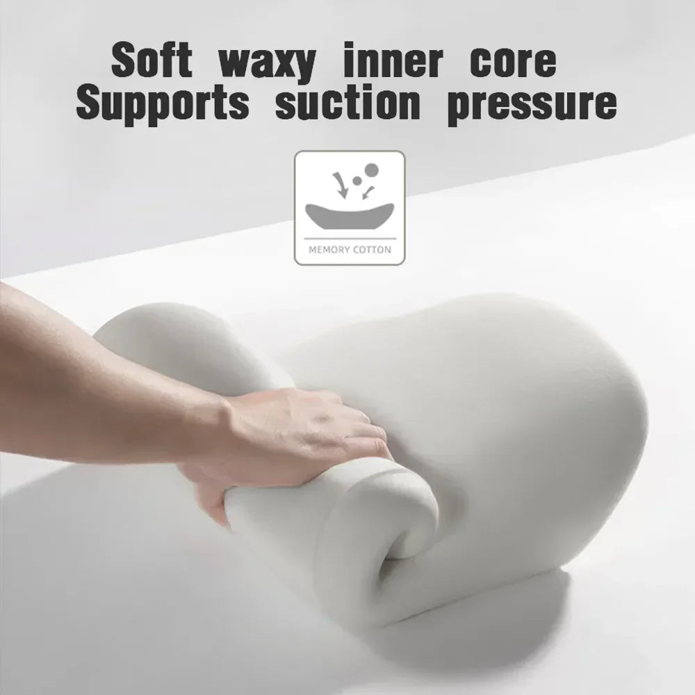 Car Memory Foam Lumbar Support Cushion, Polyester Fabric, Anti-Slip, Washable, Ergonomic Design, Slow Rebound Memory Material