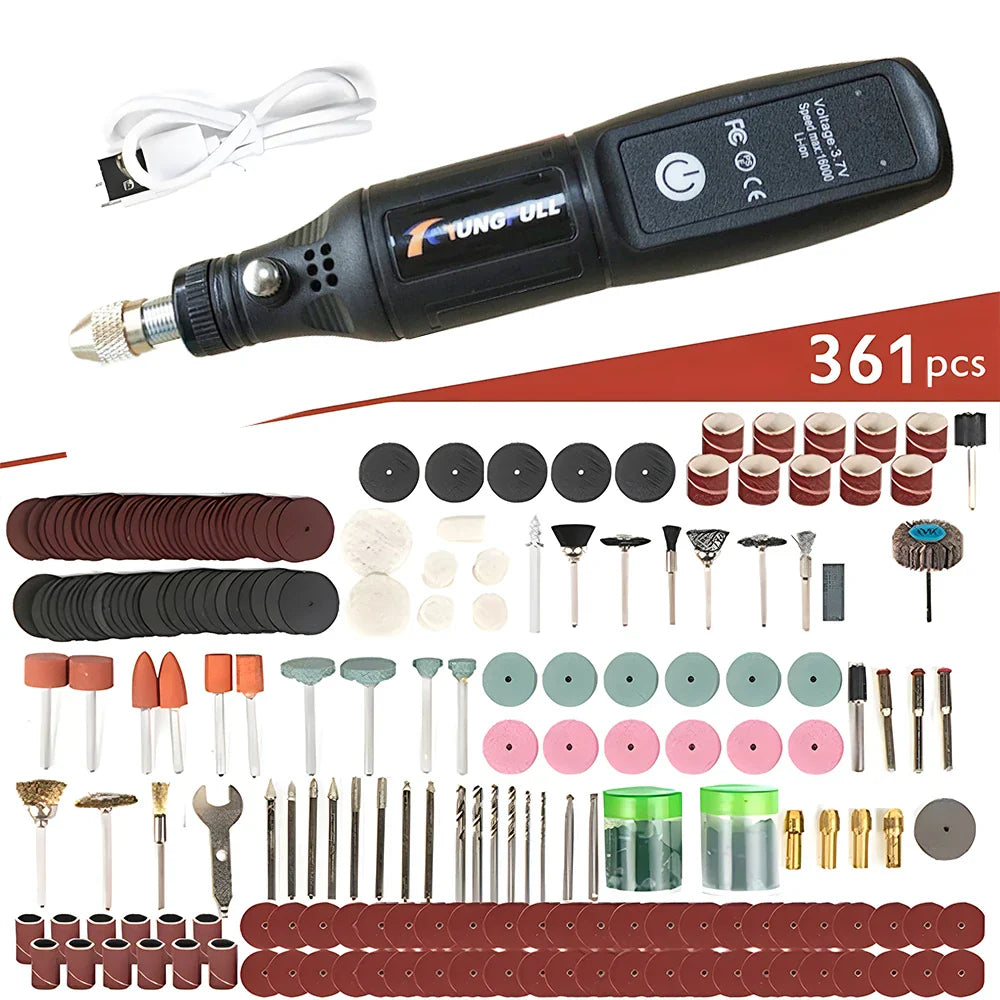 3.7V Mini Cordless Rotary Tools Electric Drill Woodworking Electric Engraving Pen for Jade Jewelry Wood Carving Nail Art