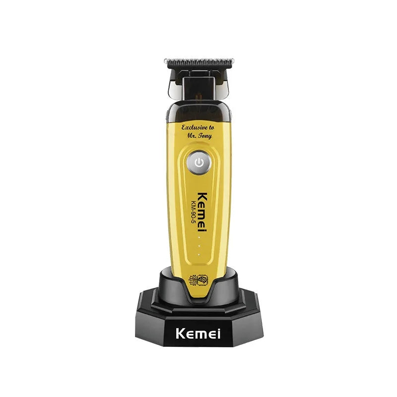 Kemei 90-5 Electric Hair Beard Trimmer 7500 RPM Zero Gap Clipper for Men DLC Blade Cordless Barber Finish Hair Cutting Machine