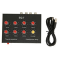 7 Band Sound Equalizer RCA Output Input 12dB High Bass Adjustment Dual Channel Digital Equalizer
