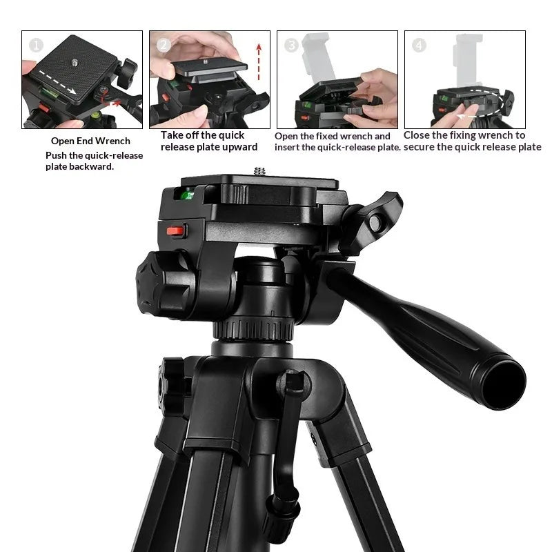 Professional Phone Tripod Stand for Live Streaming Selfie Portable Desktop Camera Tripod with Flexible Legs