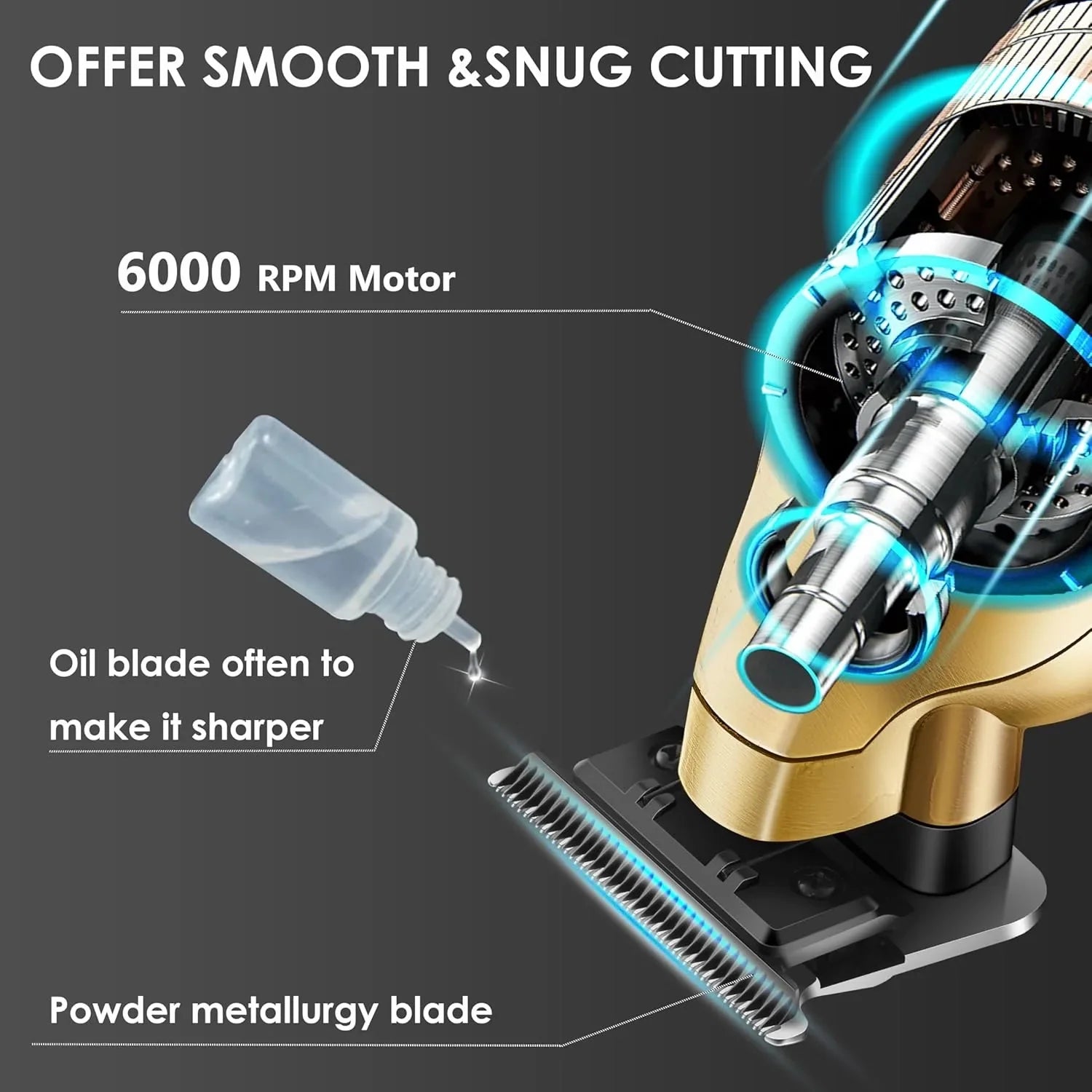 Kemei 2293 Men Zero Gapped Cordless Hair Clipper Professional Hair Beard Trimmer Barber Rechargeable Finish Hair Cutting Machine