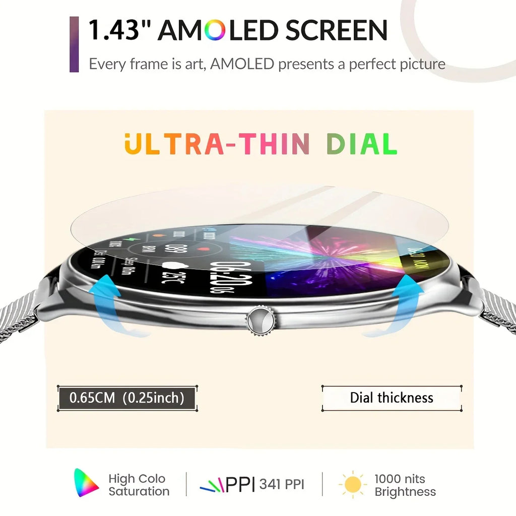 2025 New Amazfit BT Call waterproof SmartWatch Women Watches Men Sports Fitness Tracker Heart Rate Smartwatch For Android apple