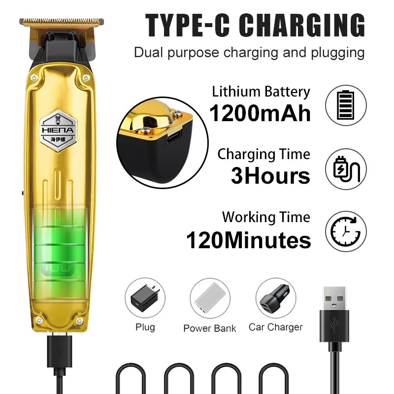 hiena hair Clipper Electric Hair Cutting Machine Cordless Haircut Machine Rechargeable Hair Trimmer Portable Trimmer for men