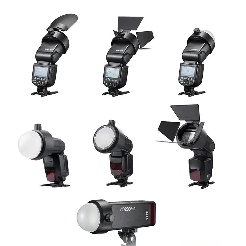 The newly upgraded round head accessory adapter S-R2 can be used for the Shenniu AD200 series and the V860I/V850II/TT685I1/TT600