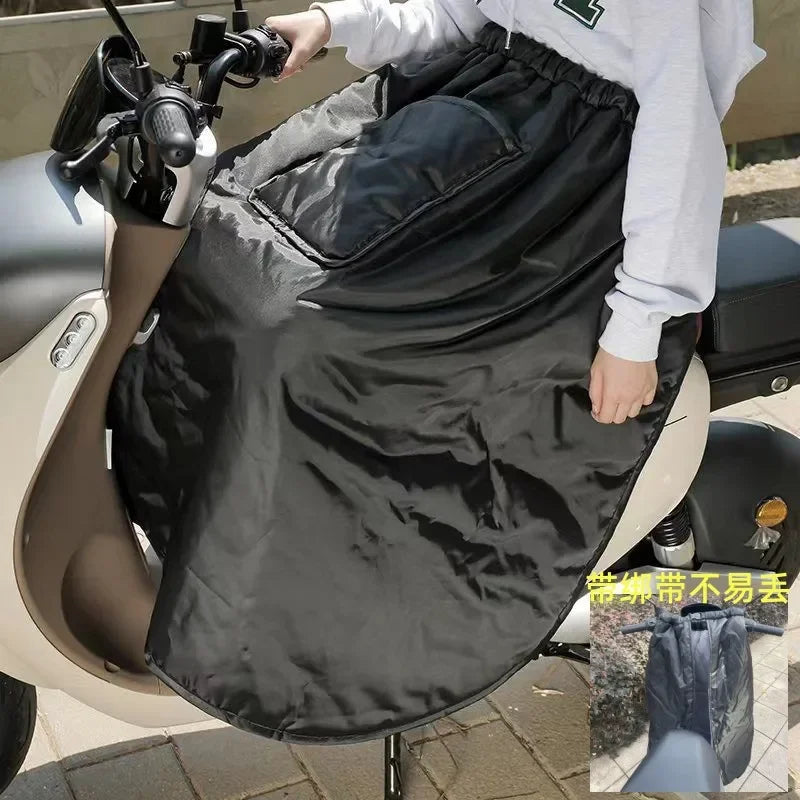 Winter Motorcycle Apron Waterproof Knee Pad Warm Blanket Windproof Quilt Plus Velvet Thickened Windproof Skirt Warm Knee Cover